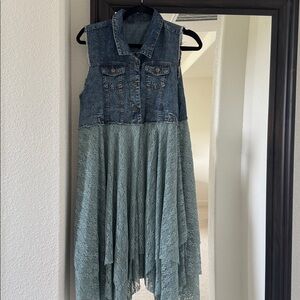 39 - Denim & Lace Vest